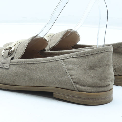 Primark Womens Beige Leather Loafer Flat UK