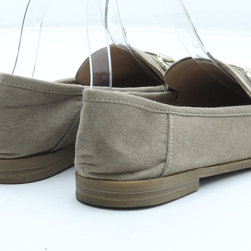 Primark Womens Beige Leather Loafer Flat UK