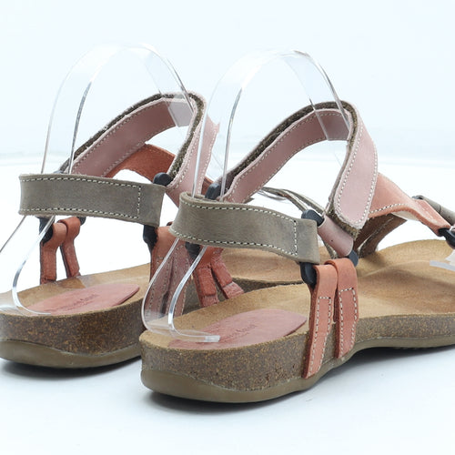 Nature Feet Womens Multicoloured Leather Strappy Sandal UK