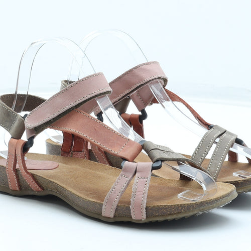 Nature Feet Womens Multicoloured Leather Strappy Sandal UK