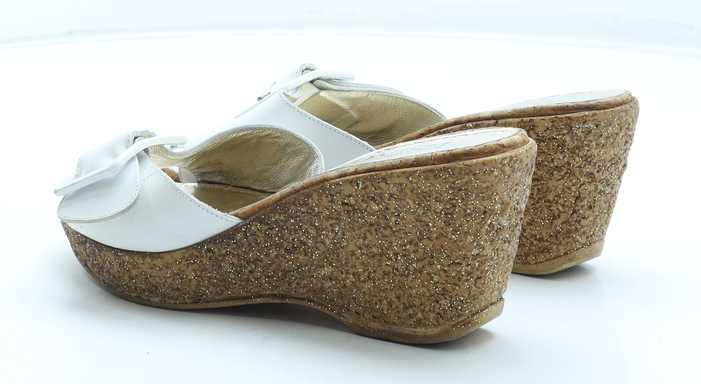 Esino Womens Brown Leather Slip On Sandal UK