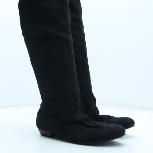 Preworn Womens Black Polyester Bootie Boot UK