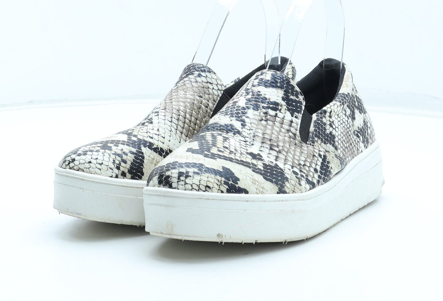 Dr. Zomax Womens Brown Animal Print Polyurethane Trainer UK - Snakeskin Pattern UK Estimated Size 5
