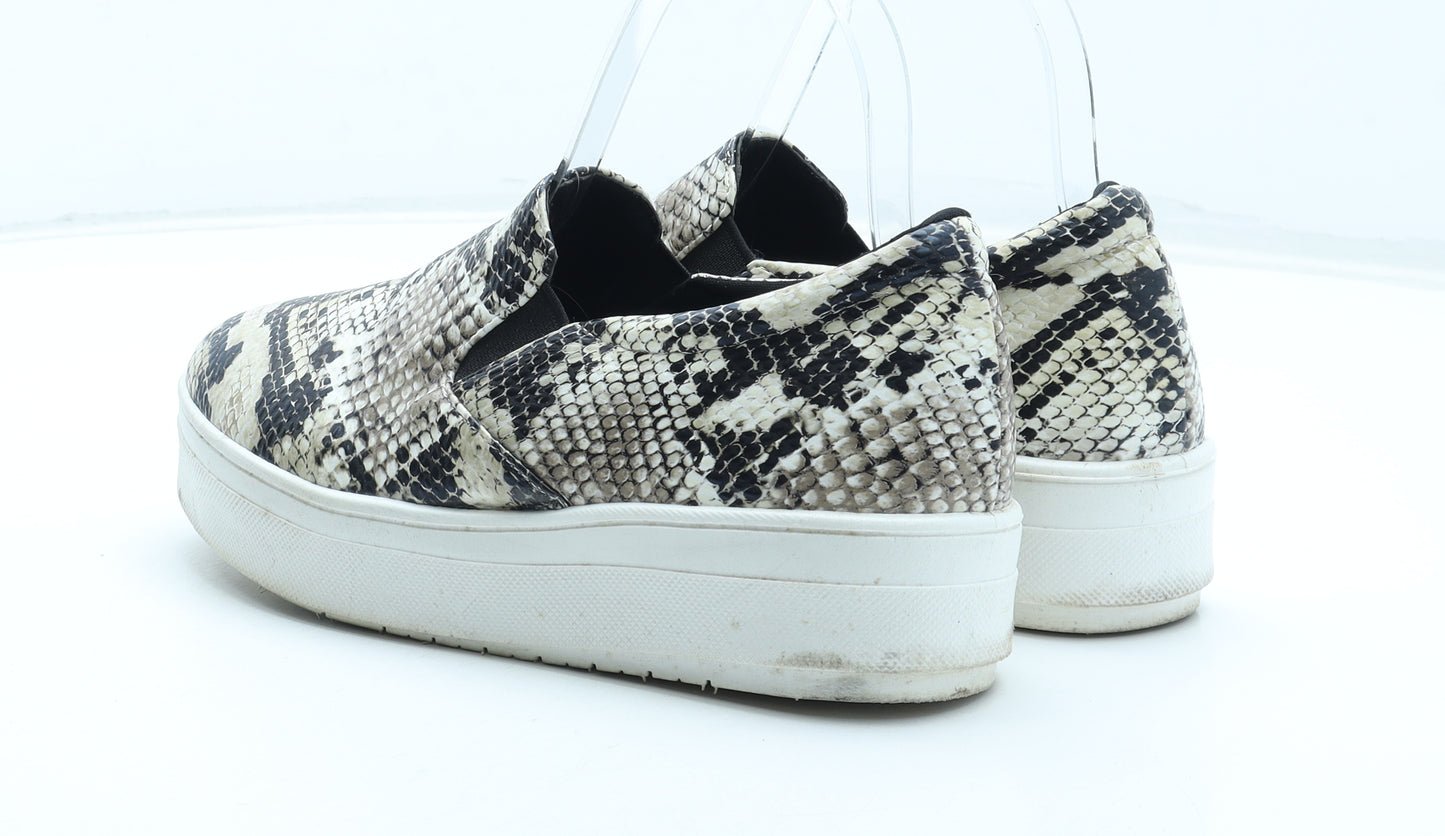Dr. Zomax Womens Brown Animal Print Polyurethane Trainer UK - Snakeskin Pattern UK Estimated Size 5