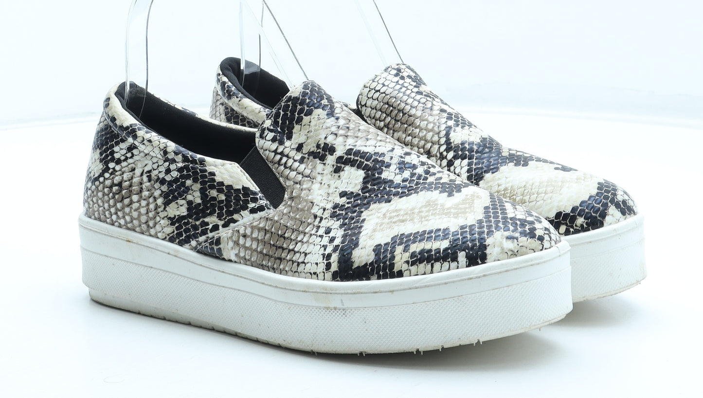 Dr. Zomax Womens Brown Animal Print Polyurethane Trainer UK - Snakeskin Pattern UK Estimated Size 5