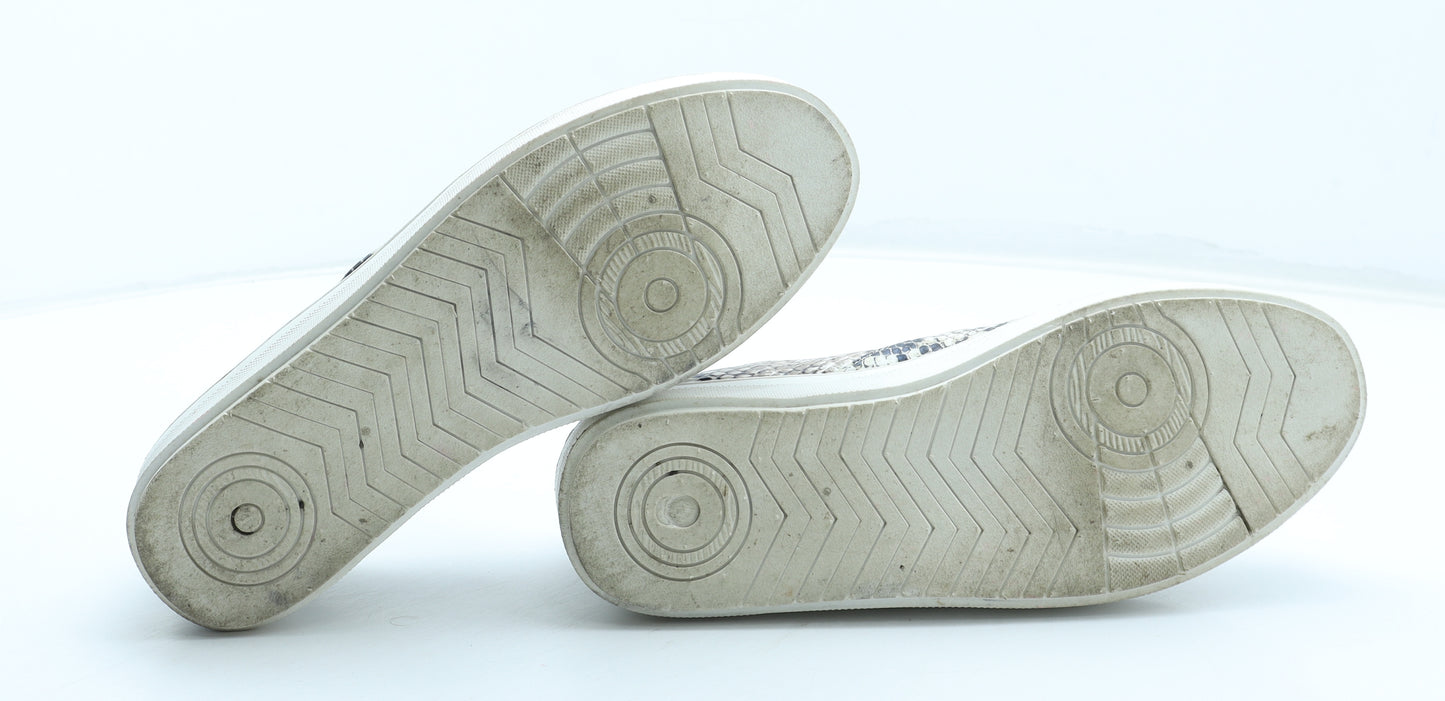 Dr. Zomax Womens Brown Animal Print Polyurethane Trainer UK - Snakeskin Pattern UK Estimated Size 5