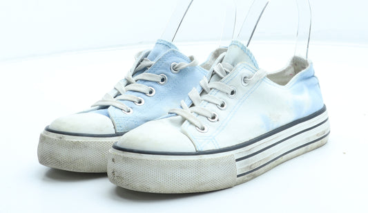 Primark Womens Blue Tie Dye Polyester Trainer UK