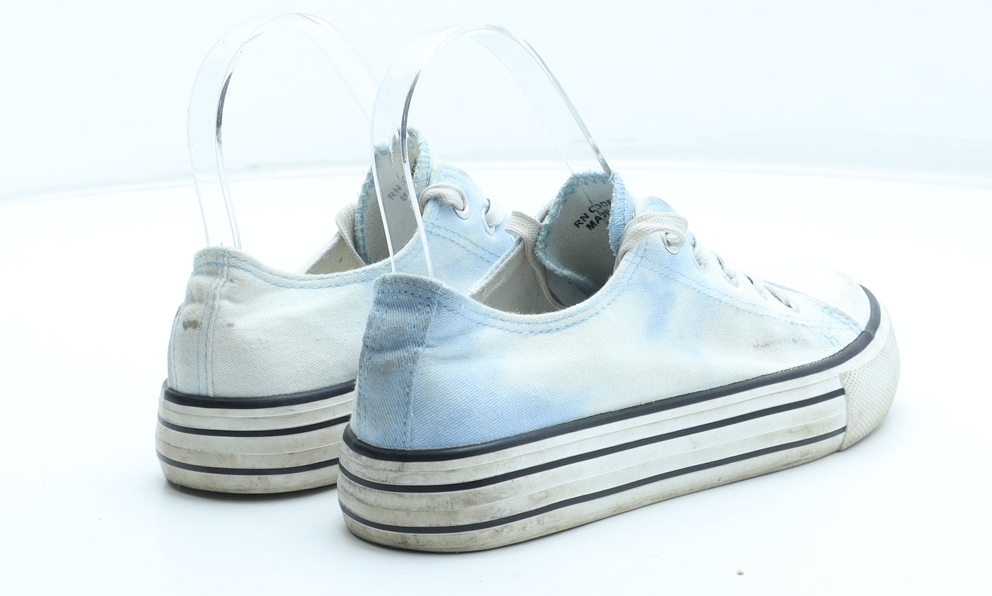 Primark Womens Blue Tie Dye Polyester Trainer UK