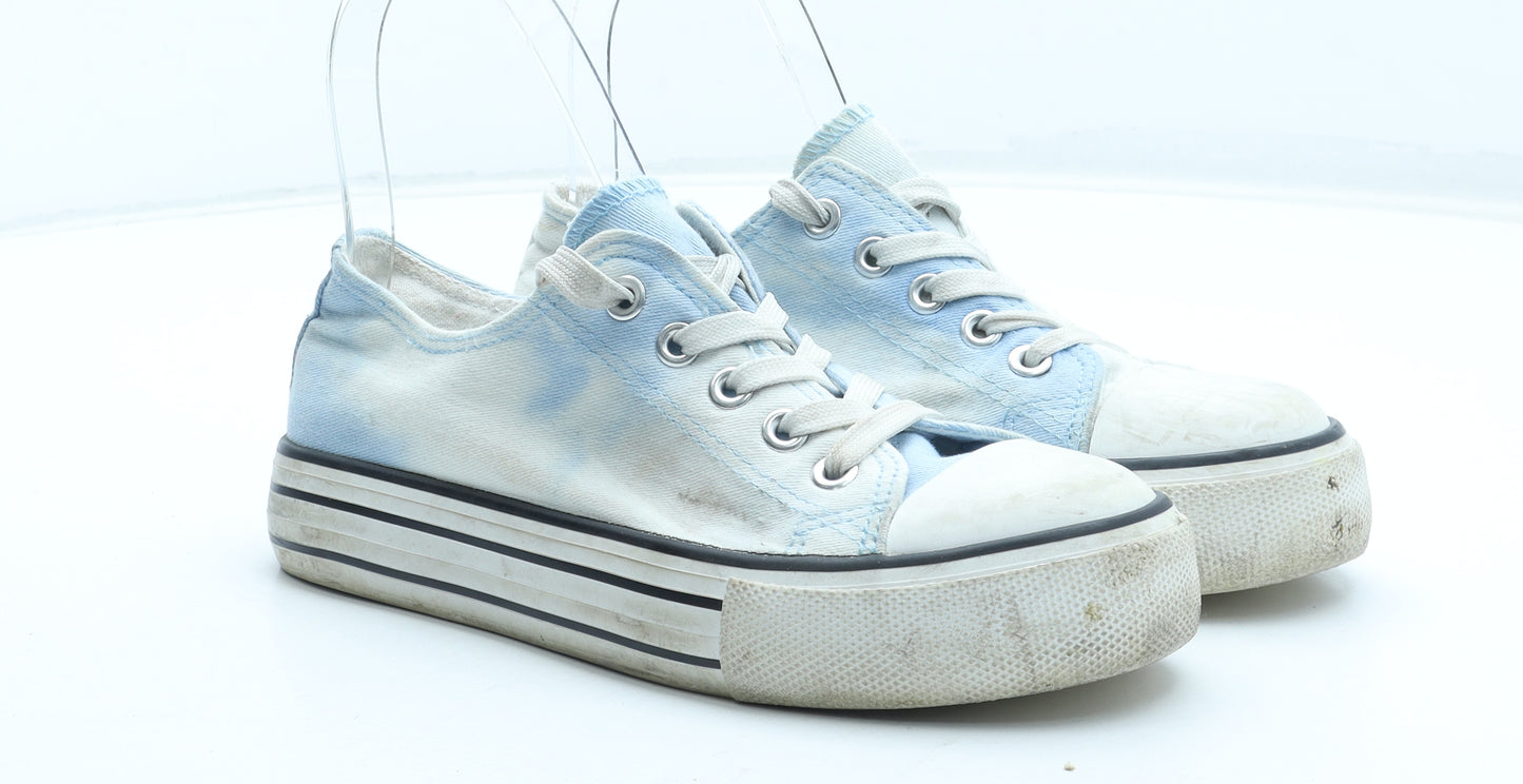 Primark Womens Blue Tie Dye Polyester Trainer UK