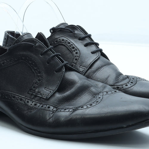 Taylor & Wright Mens Black Leather Brogue Dress UK 10