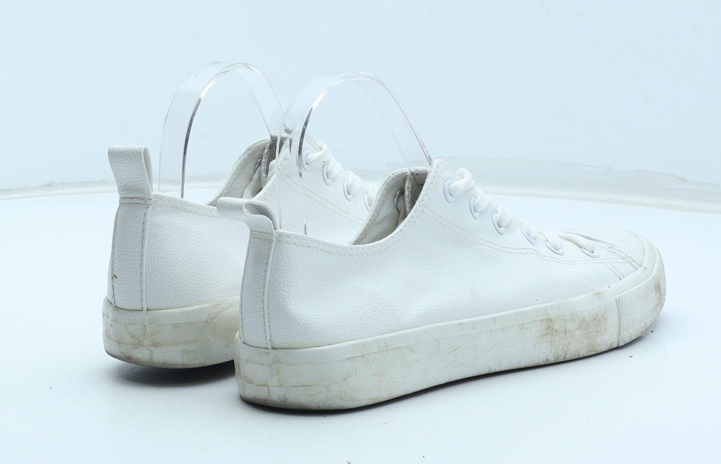 Primark Mens White Polyurethane Trainer UK 8