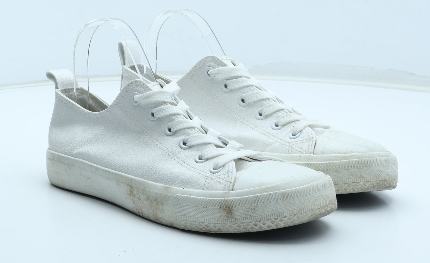 Primark Mens White Polyurethane Trainer UK 8