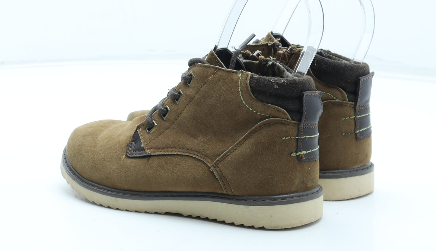 TU Boys Brown Polyurethane Bootie Boot UK 11
