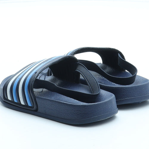 Primark Boys Blue Striped Rubber Slip On Sandal UK 6