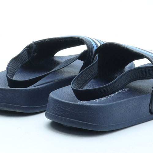 Primark Boys Blue Striped Rubber Slip On Sandal UK 6