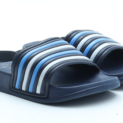 Primark Boys Blue Striped Rubber Slip On Sandal UK 6