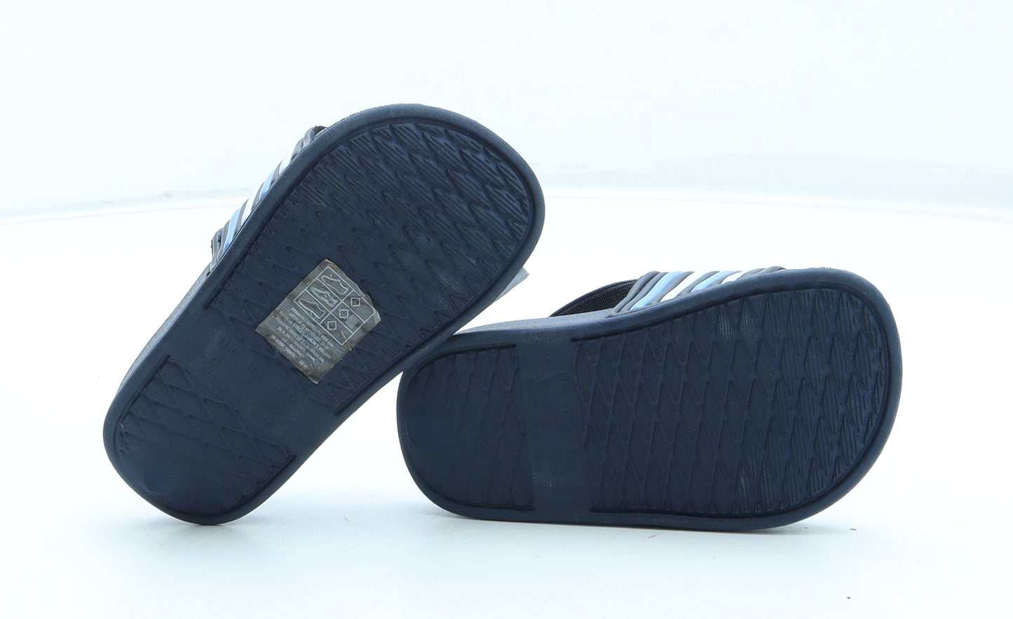 Primark Boys Blue Striped Rubber Slip On Sandal UK 6
