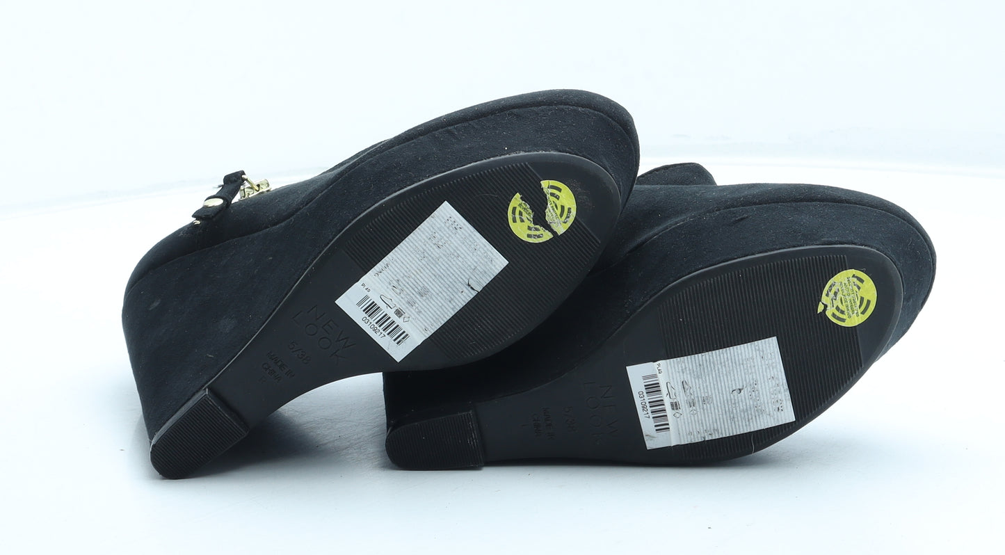 New Look Womens Black Synthetic Platform Heel UK