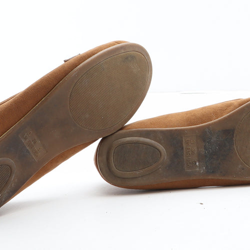 Atmosphere Womens Brown Synthetic Flat UK