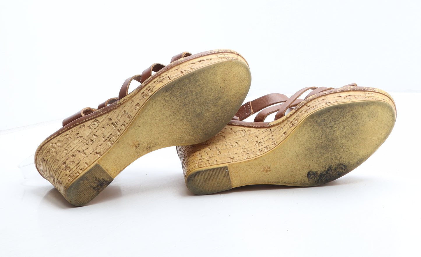 Preworn Womens Brown Synthetic Slingback Heel UK