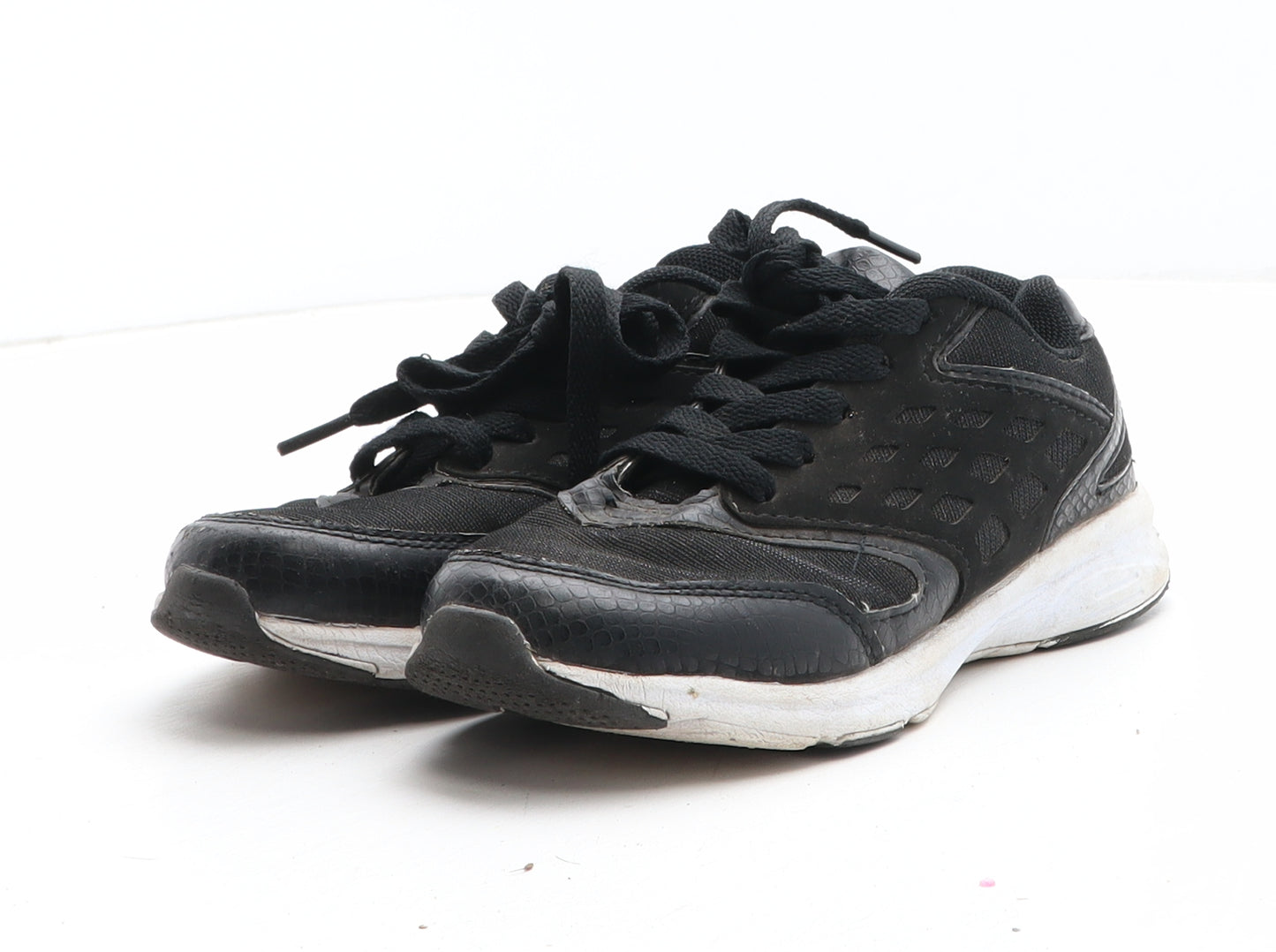 F&F Boys Black Synthetic Trainer UK 12