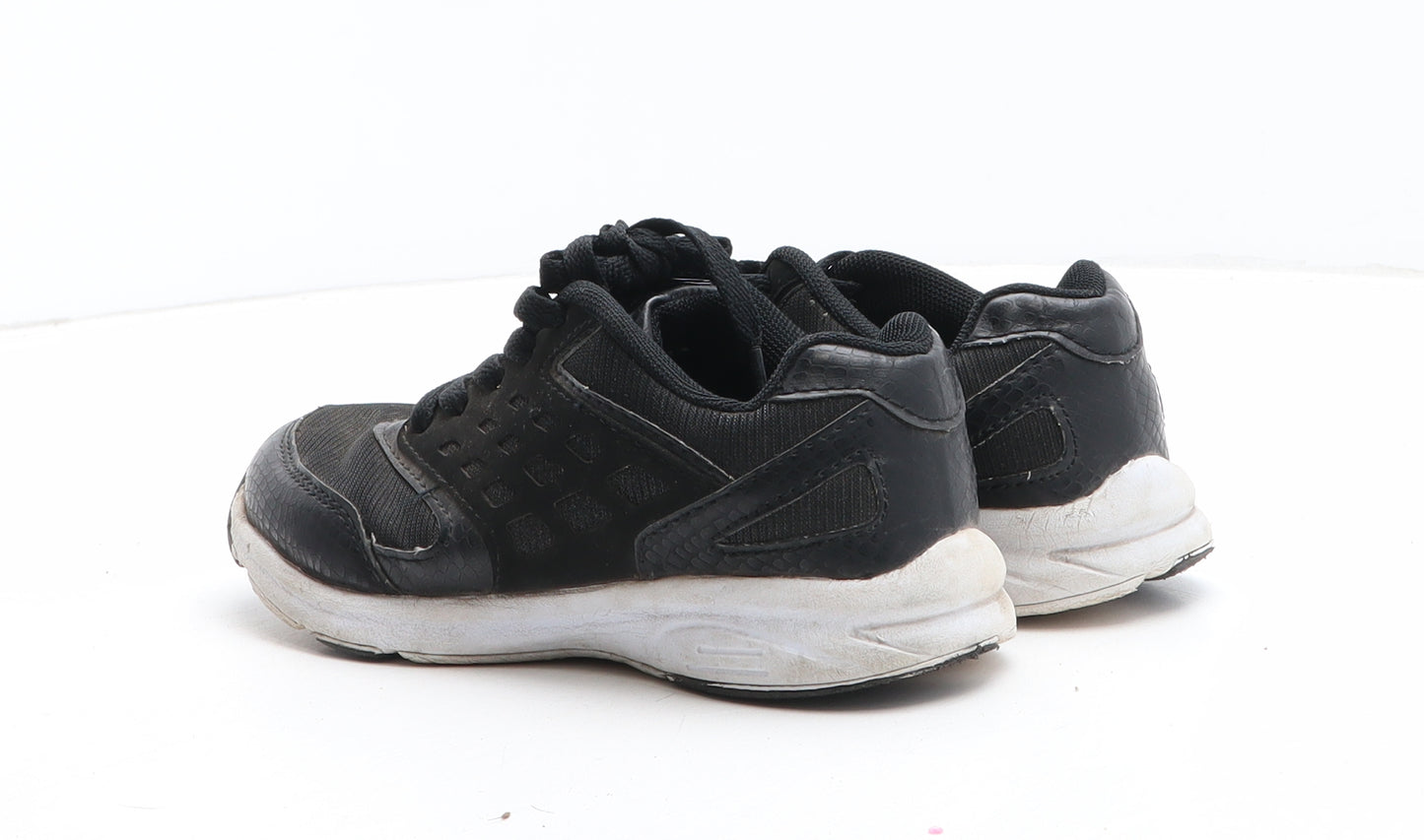 F&F Boys Black Synthetic Trainer UK 12