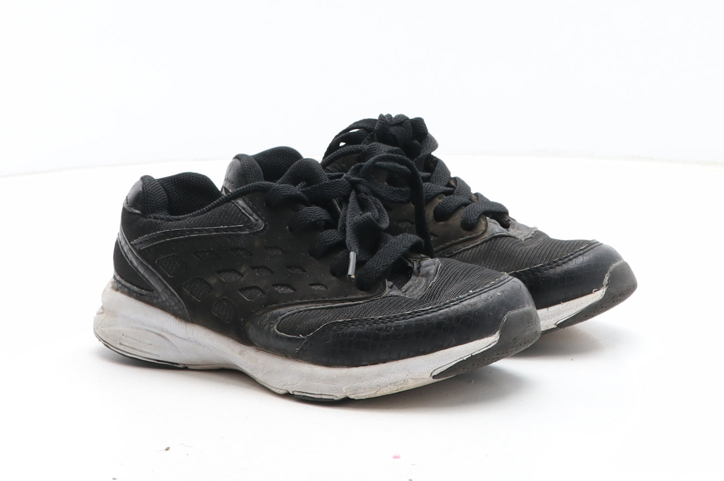 F&F Boys Black Synthetic Trainer UK 12