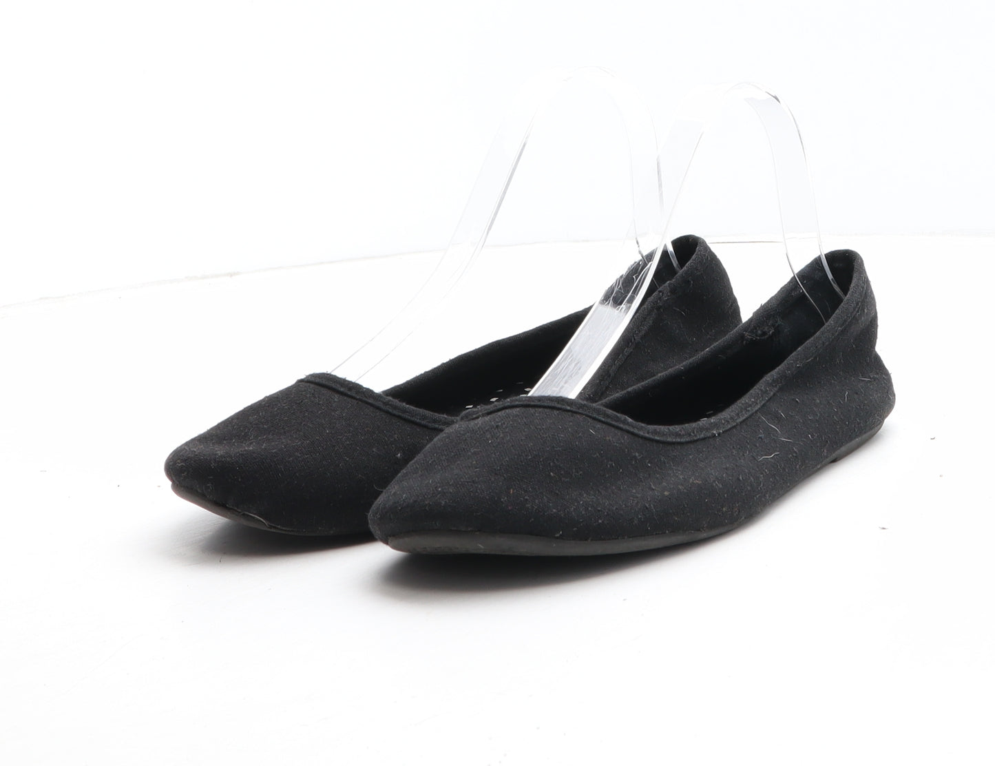 George Womens Black Synthetic Ballet Flat UK