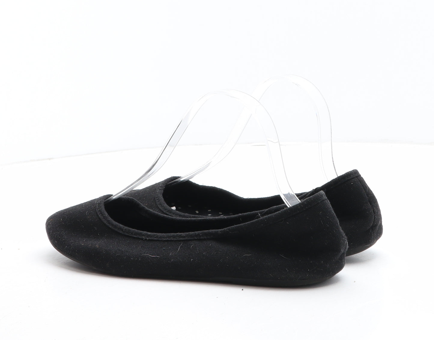 George Womens Black Synthetic Ballet Flat UK