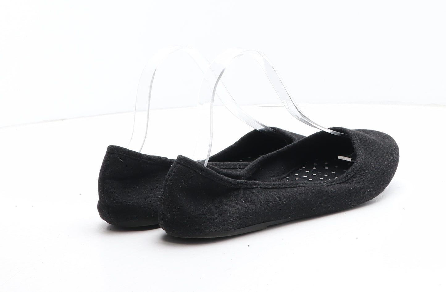 George Womens Black Synthetic Ballet Flat UK