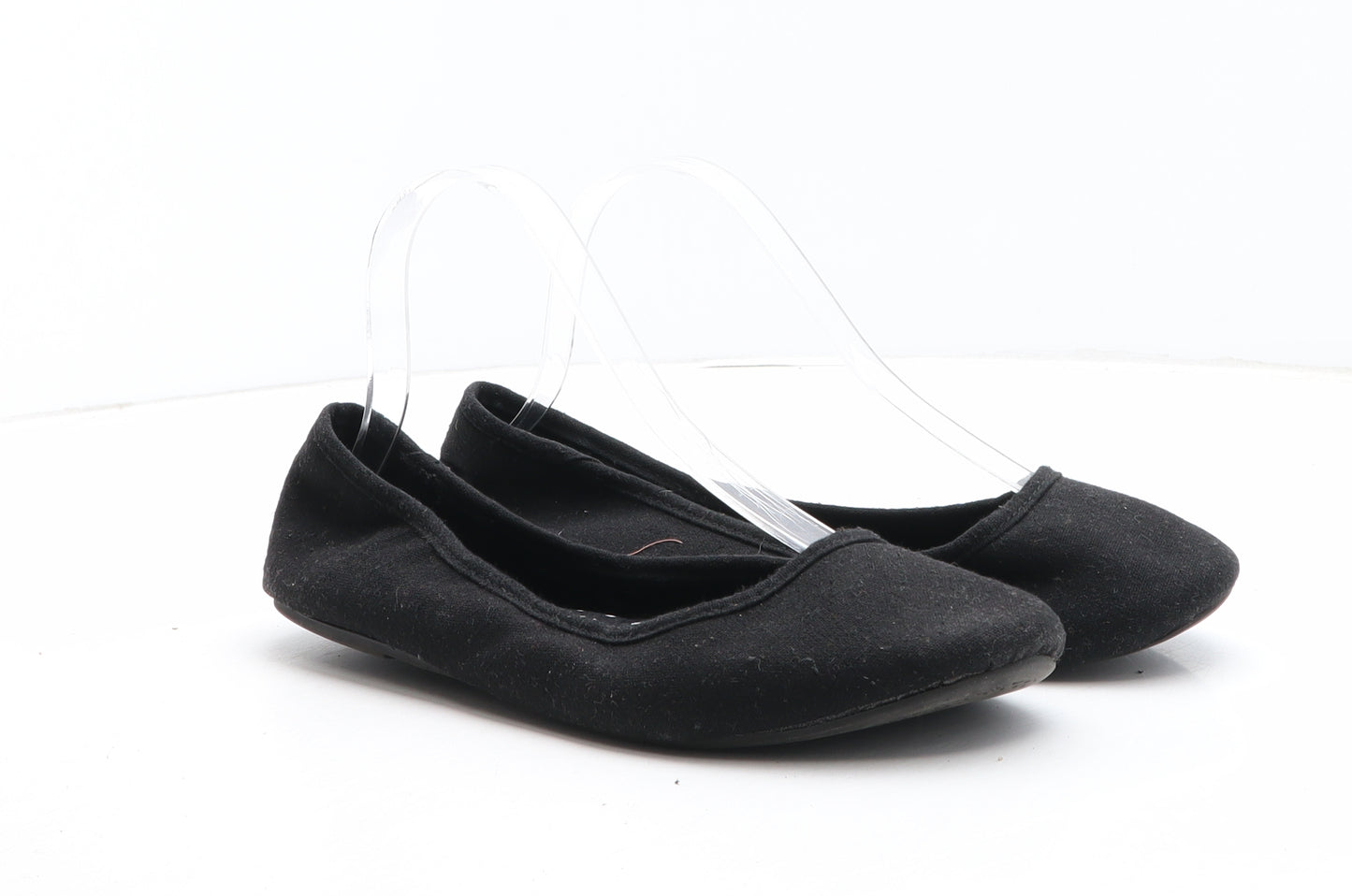 George Womens Black Synthetic Ballet Flat UK