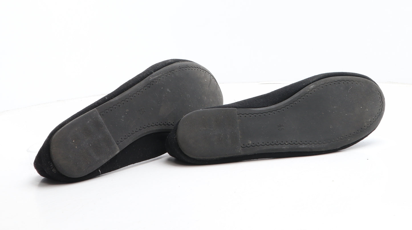 George Womens Black Synthetic Ballet Flat UK