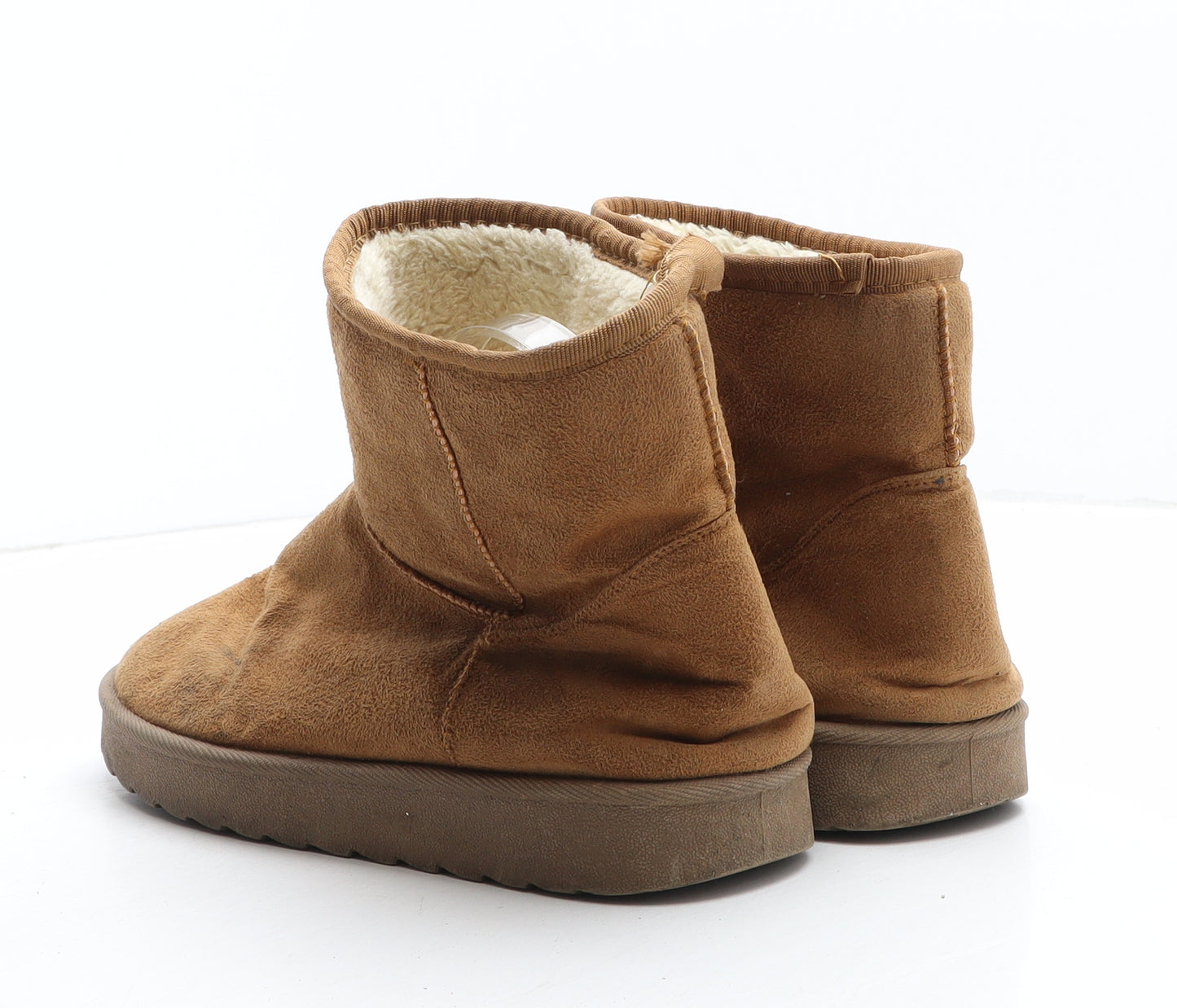 Be You Womens Brown Synthetic Shearling Style Boot UK