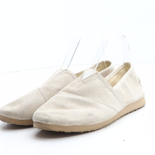 Preworn Womens Beige Synthetic Slip On Casual UK - UK Size Estimated 7