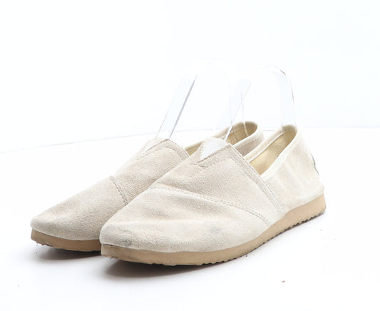 Preworn Womens Beige Synthetic Slip On Casual UK - UK Size Estimated 7