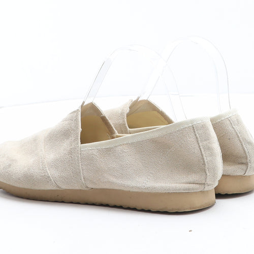 Preworn Womens Beige Synthetic Slip On Casual UK - UK Size Estimated 7