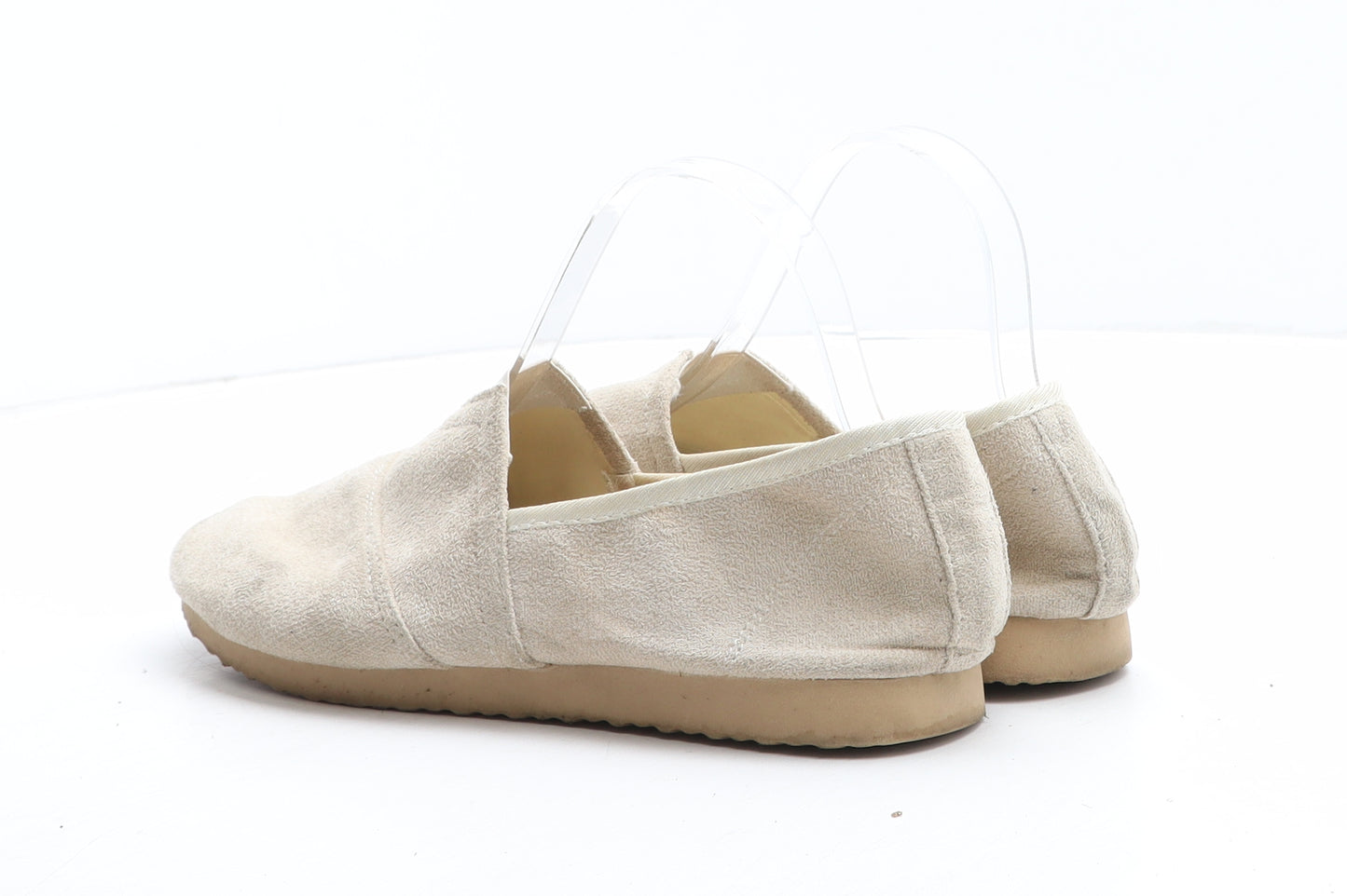 Preworn Womens Beige Synthetic Slip On Casual UK - UK Size Estimated 7