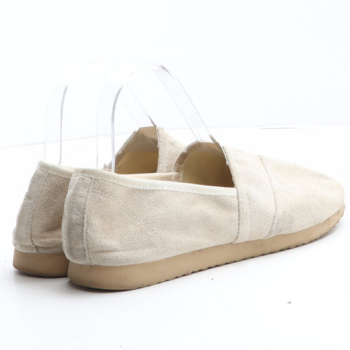 Preworn Womens Beige Synthetic Slip On Casual UK - UK Size Estimated 7