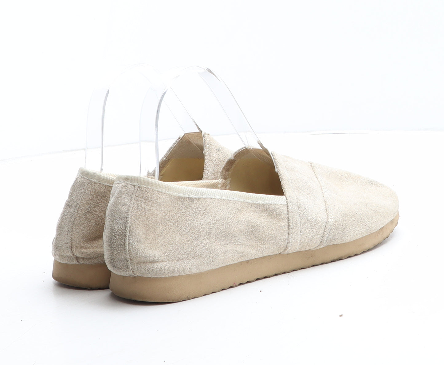 Preworn Womens Beige Synthetic Slip On Casual UK - UK Size Estimated 7