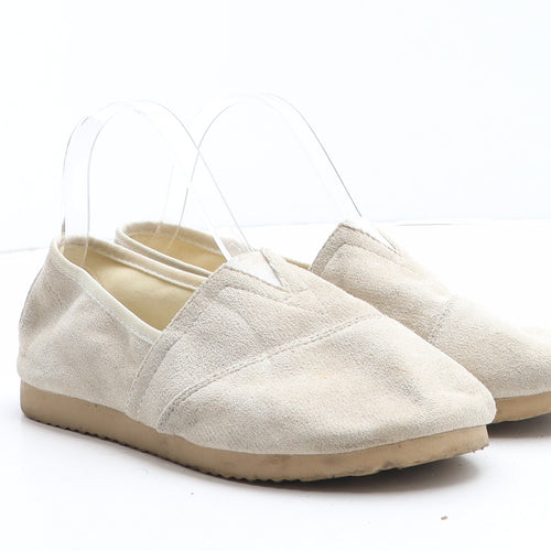 Preworn Womens Beige Synthetic Slip On Casual UK - UK Size Estimated 7