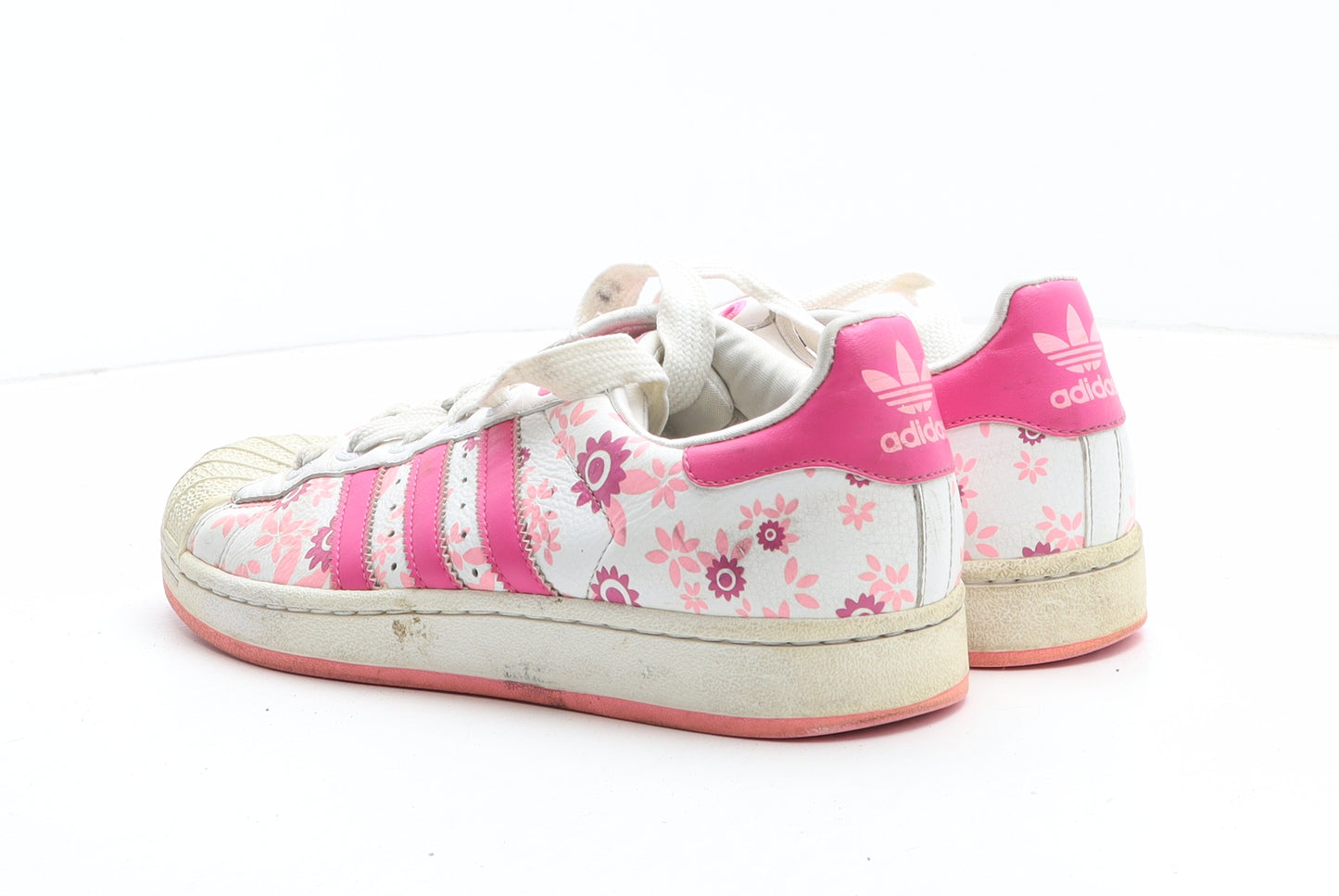 adidas Womens White Floral Synthetic Trainer UK