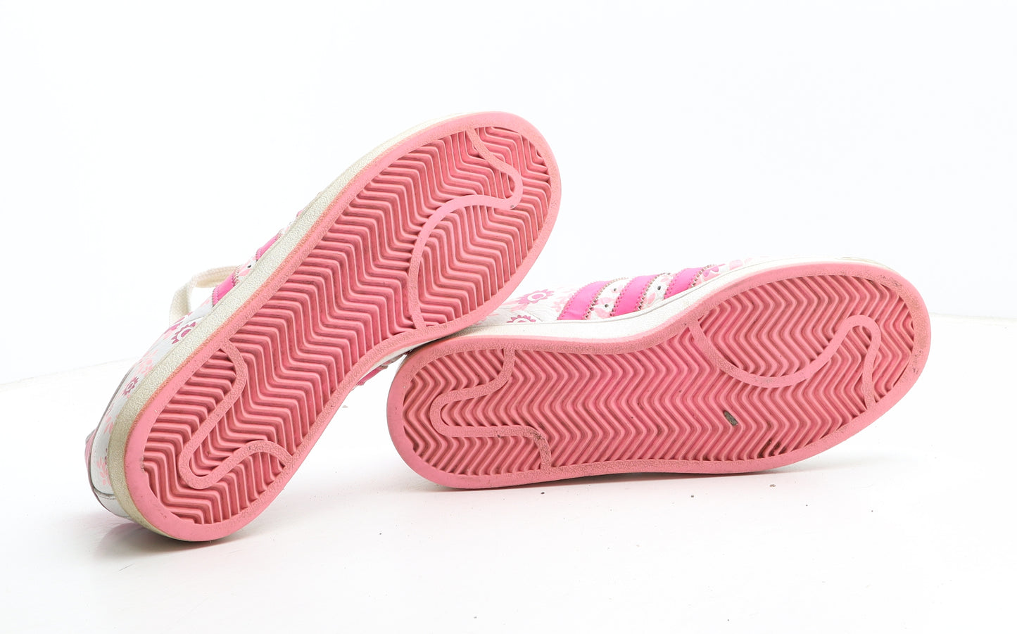 adidas Womens White Floral Synthetic Trainer UK