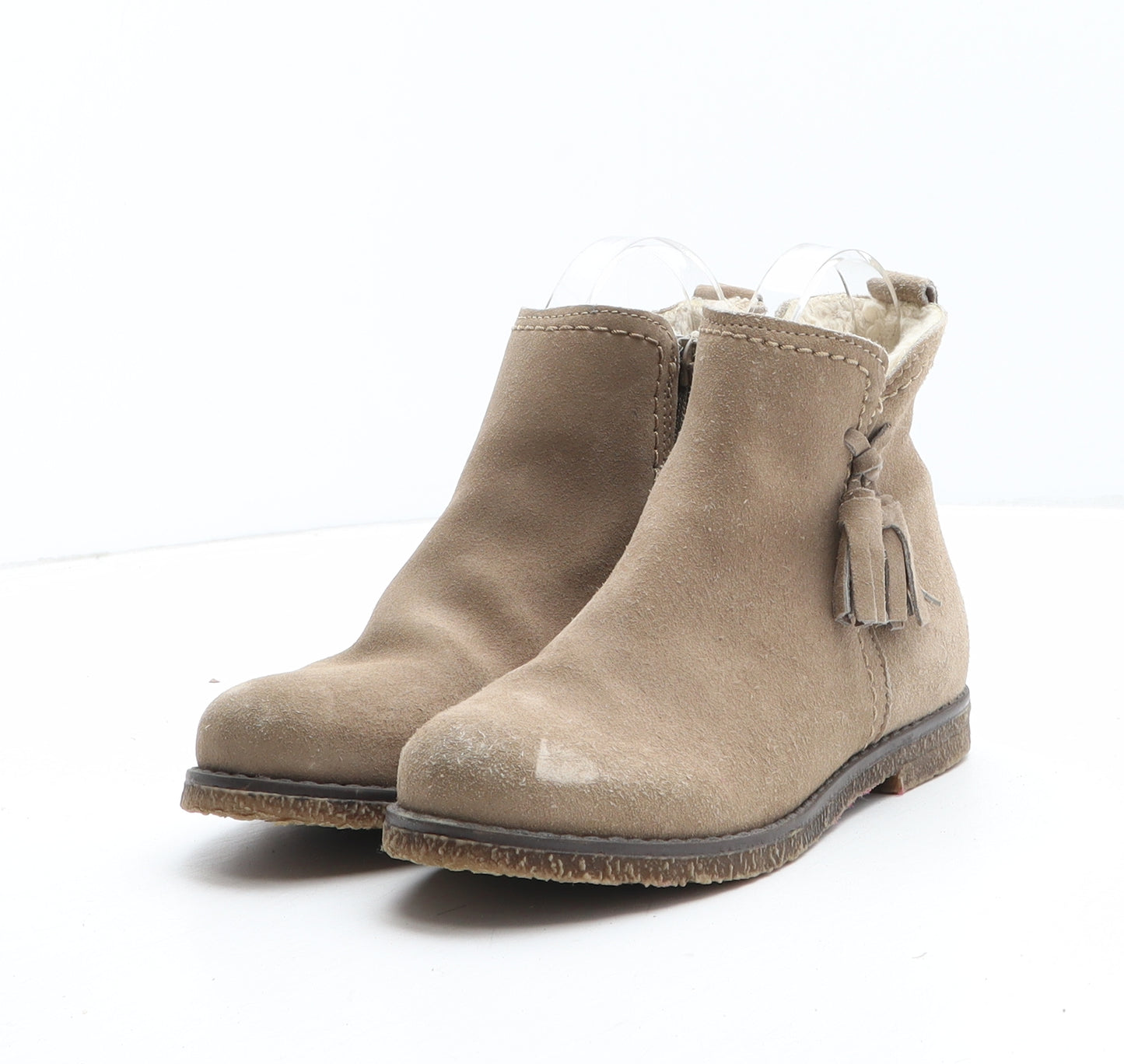 NEXT Girls Beige Synthetic Bootie Boot UK 1