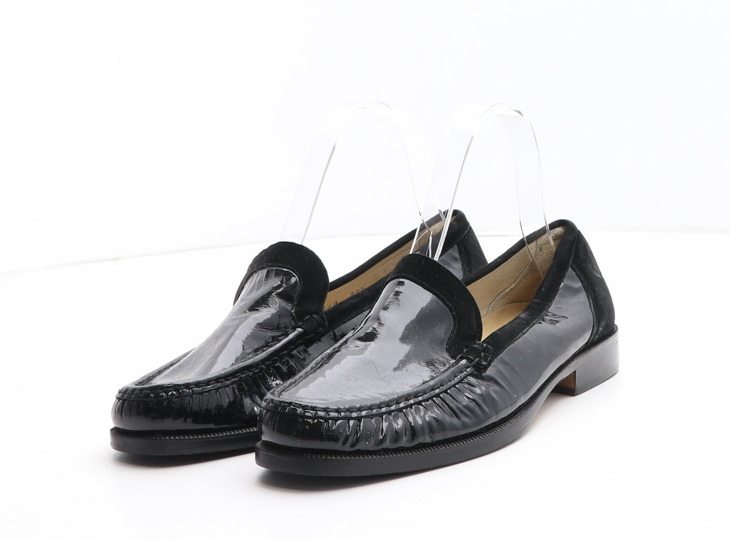HB Womens Black Leather Loafer Casual UK