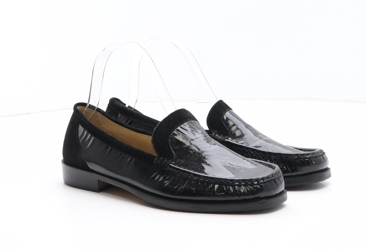 HB Womens Black Leather Loafer Casual UK
