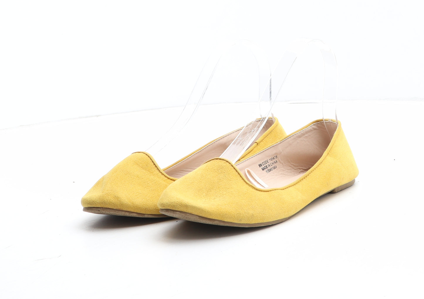 Primark Womens Yellow Synthetic Flat UK