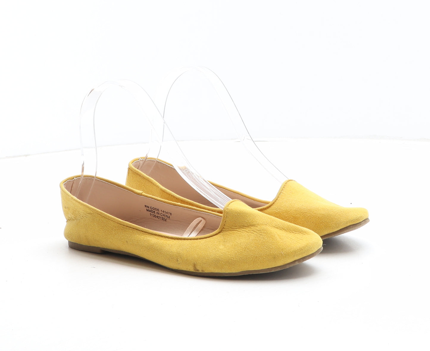 Primark Womens Yellow Synthetic Flat UK