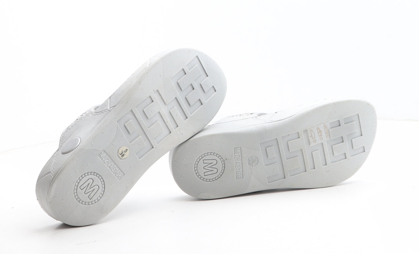 Preworn Womens Grey Synthetic Thong Sandal UK