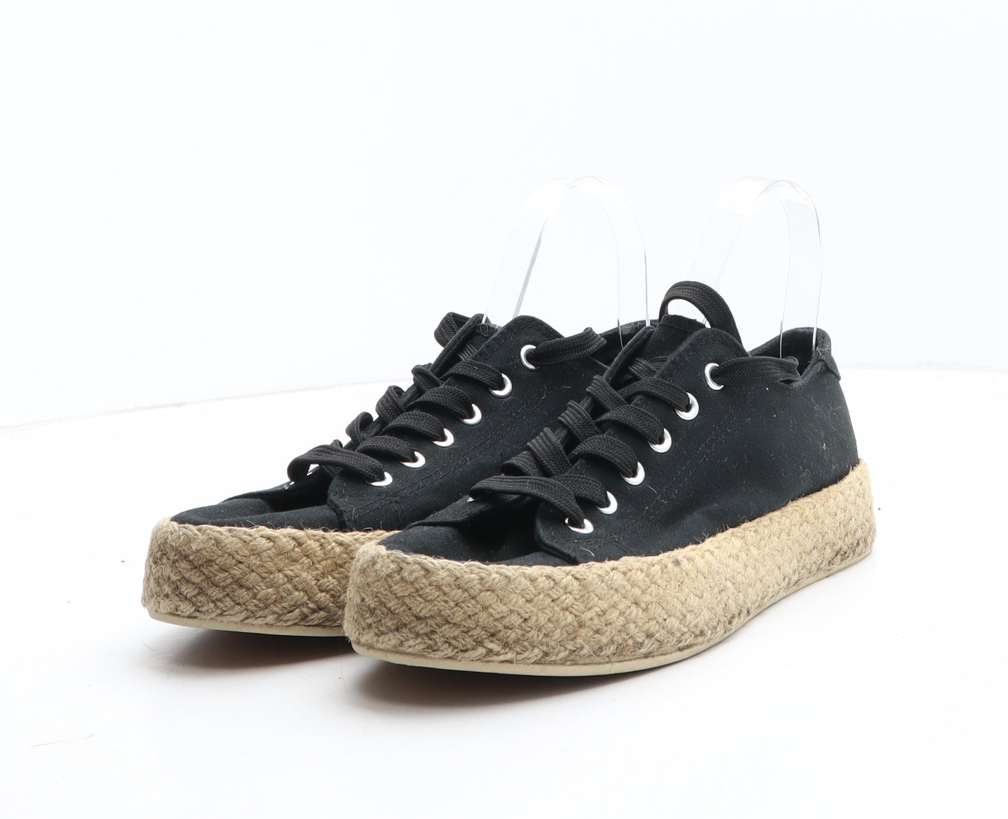 Primark Womens Black Synthetic Espadrille Casual UK