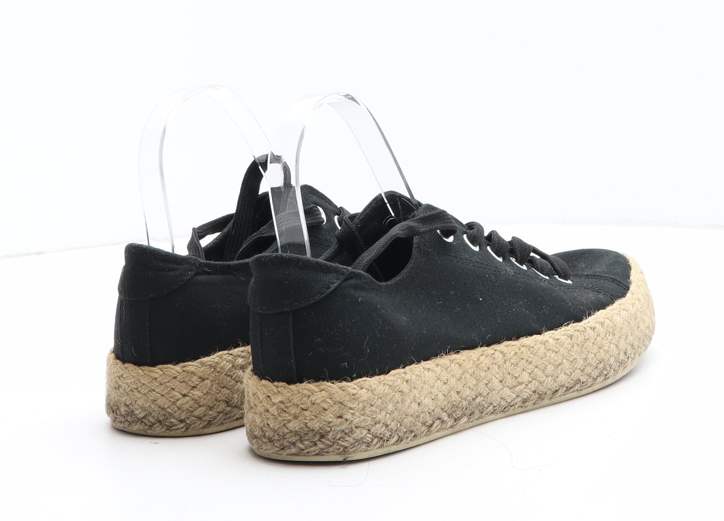 Primark Womens Black Synthetic Espadrille Casual UK